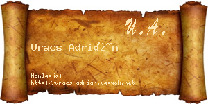Uracs Adrián névjegykártya